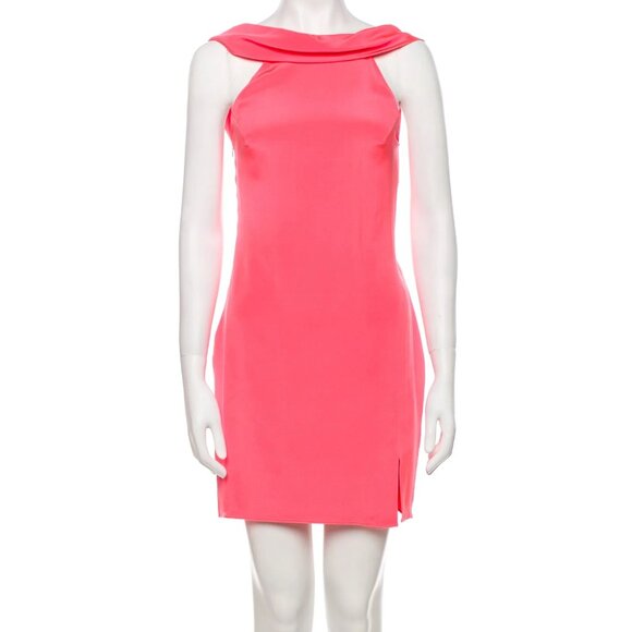 Sz 8 Cushnie et Ochs Pink Anna Open Back Silk Mini Dress - Picture 4 of 16